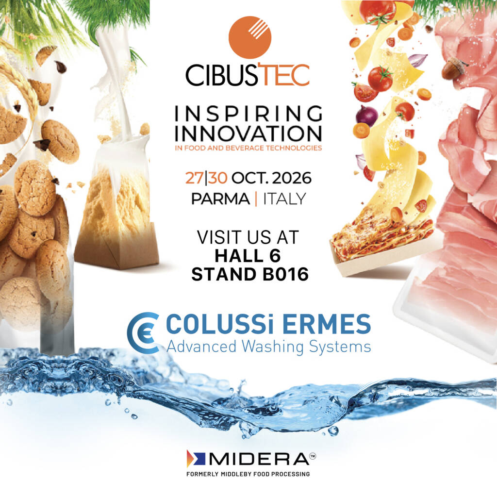 Colussi Ermes and Midera Food Processing Group at CIBUSTEC 2026. More Than Technology. Expertise That Works Together.